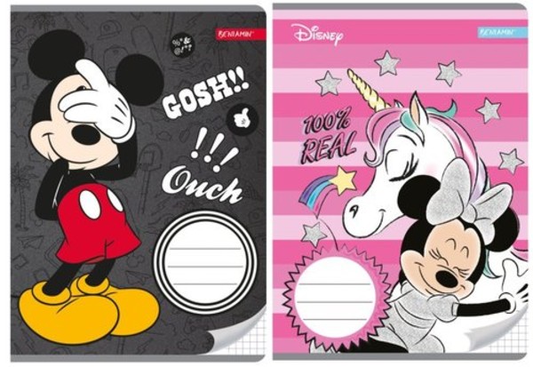 Zeszyt A5 w kratkę 16 kartek Minnie&Mickey 10 sztuk