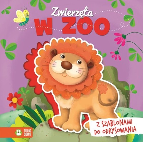 Zwierzęta w zoo Książka z szablonem
